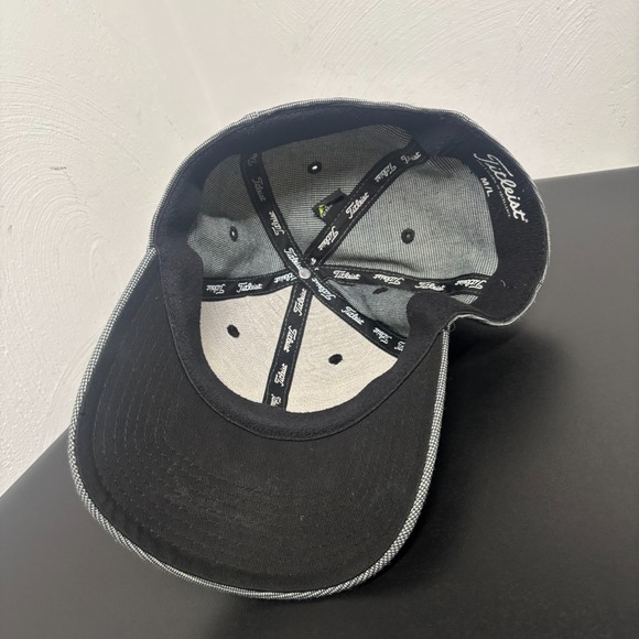 Titleist Golf Hat A-Flex Embroidered Spellout Adult M/L Gray Patterned Men's Cap - Picture 6 of 7